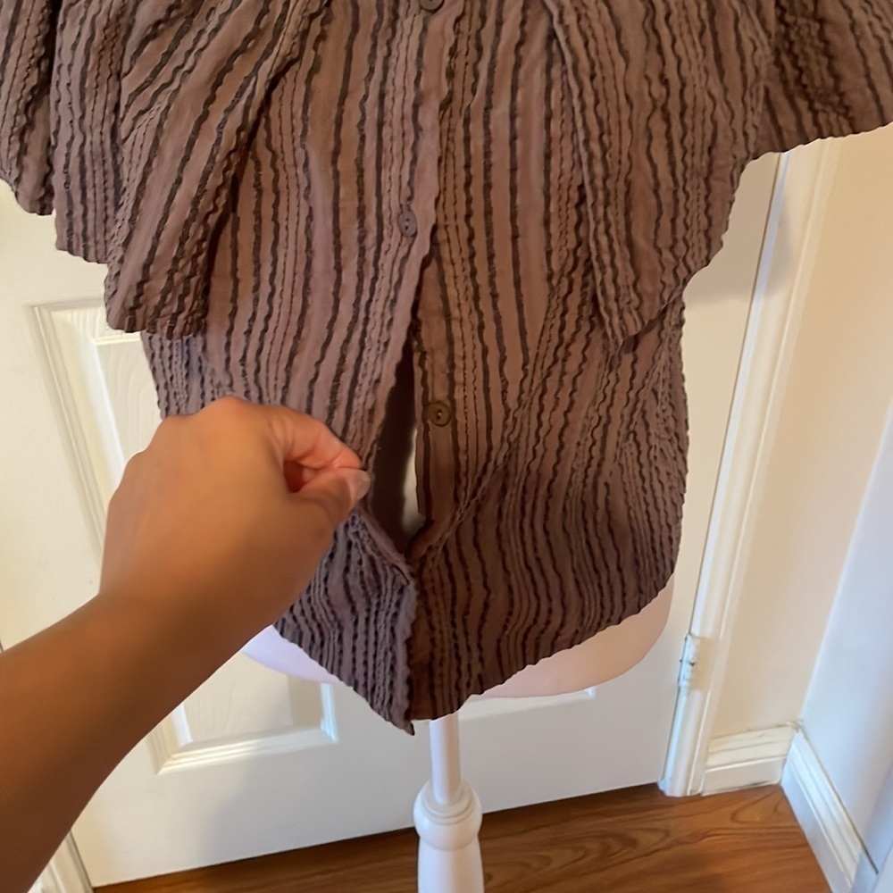 WOMENS O’Neill off the shoulder top BROWN SIZE L Large​​​​​​​​​ - Picture 4 of 11